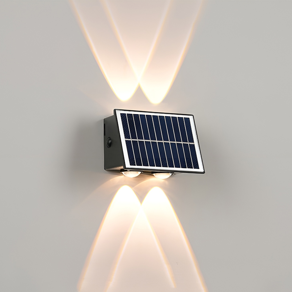 Luz Led Solar Para Exteriores, Lámpara Cuadrada De Pared, Sensor